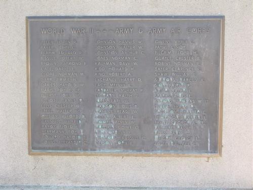World War II Plaque, Yamhill Courthouse
